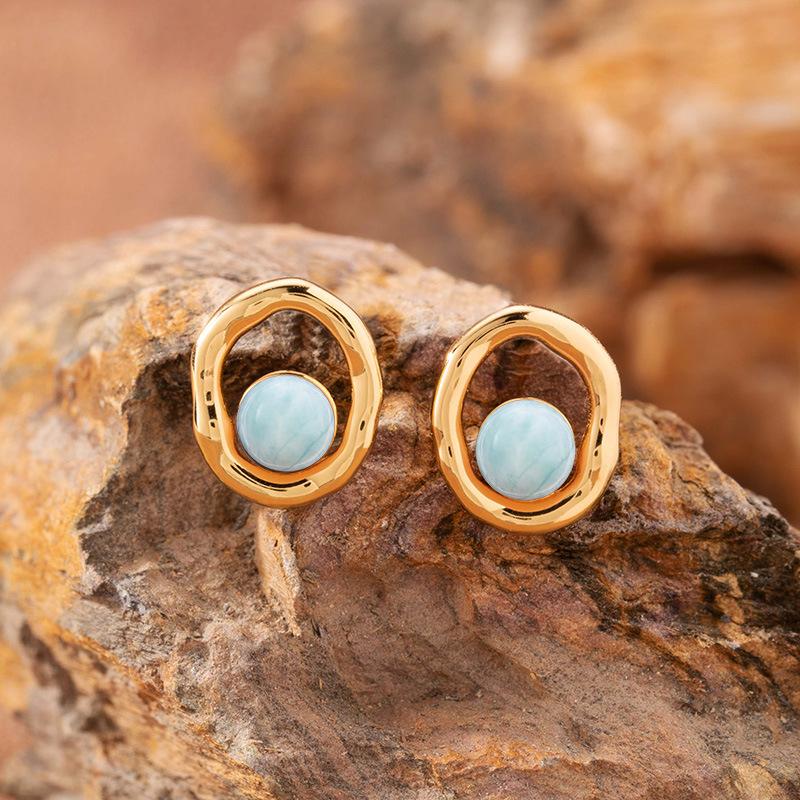 Natural Sea Pattern Stone Hetian Jade Pearl Colored Treasure Necklace Women'S S925 Sterling Silver Pendant Simple Fashion Design Jewelry