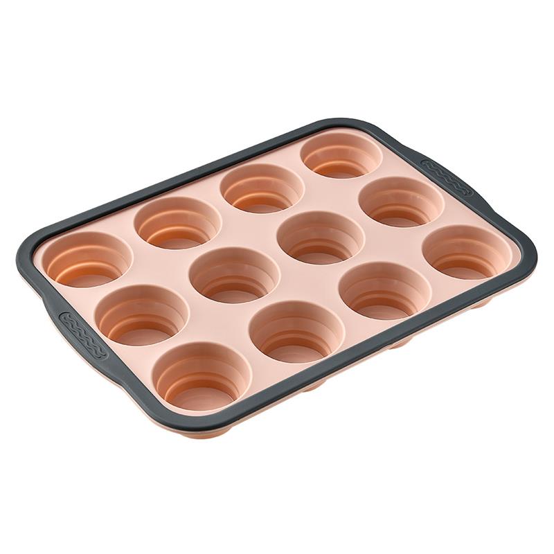 Baking Cupcake Pan Foldable Baking Pan Easy Clean Muffin Pan Flexible Under Heat