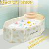 PVC Foldable Baby Bath Portable Bathtub Large Toddler Bathtub with Drain Valve Space Saving and Robust Paddling Pool for Home