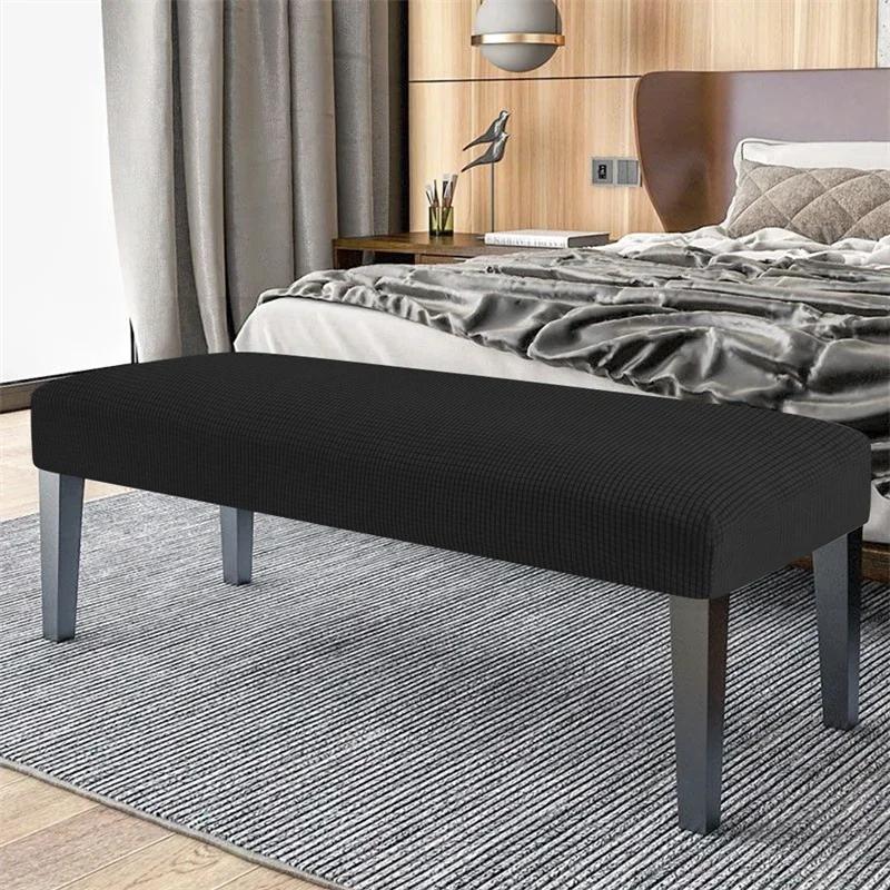 

1Pc Polar Fleece Bench Cover Stretch Piano Stool Cover Long Bench Seat Case Furniture Protector For Bedroom Home El Decor