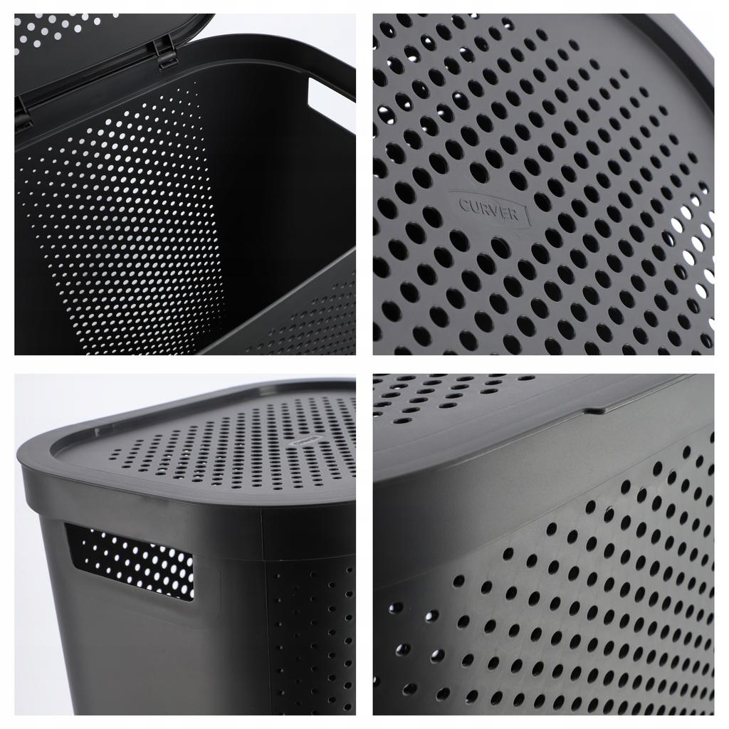 CURVER Laundry Basket 60 L Dark Grey