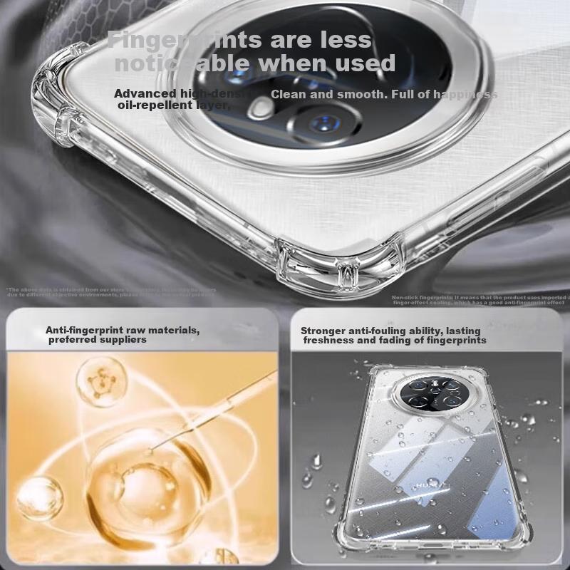 Stiger Case for Huawei Mate70 Phone, Full Protection Ultra-Thin Shockproof Anti-Yellow Transparent Soft Edge TPU Soft, Simple Design