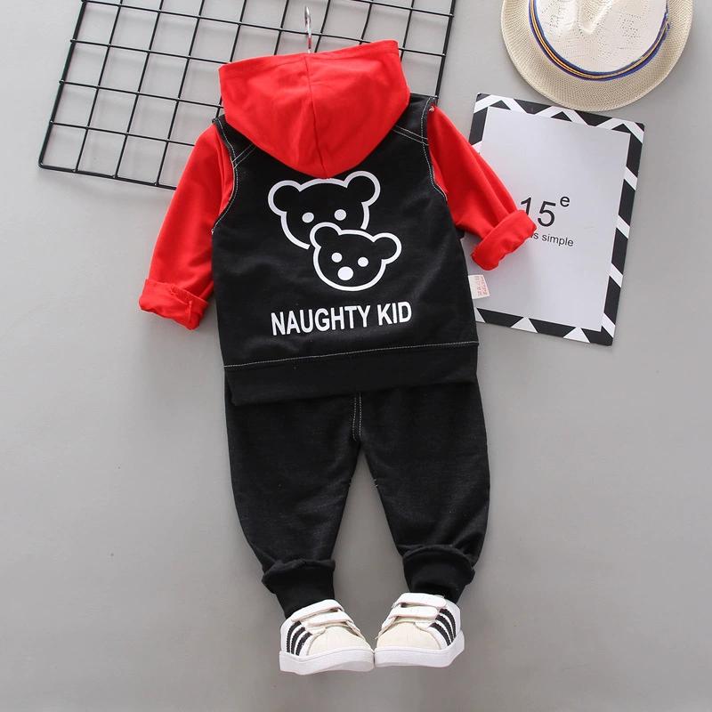 Children's Clothing Autumn Outfit, Men's Hooded Set, Children's Hoodie, Hooded Sweatshirt Color Blocked 2-piece Set