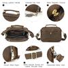 CONTACT'S Men Sling Shoulder Bags Genuine Leather Crossbody Bags Vintage Messenger Bags Men's Bags Handbags