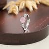 PONYKISS Silver Plating Zircon Rose Camellia Flower Adjustable Rings for Women Romantic Fashion  Minimalist Accessories