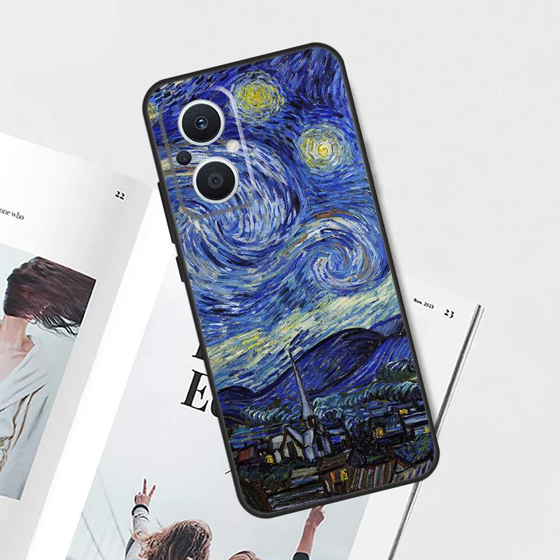 

Van Gogh Art Oil Painting Case For OPPO Reno 10 8 Pro 4Z 5Z 4 5 6 7 Lite 8T OPPO Find X5 Lite X6 Pro X3 X2 Neo Cover OPPO Find X3 Lite