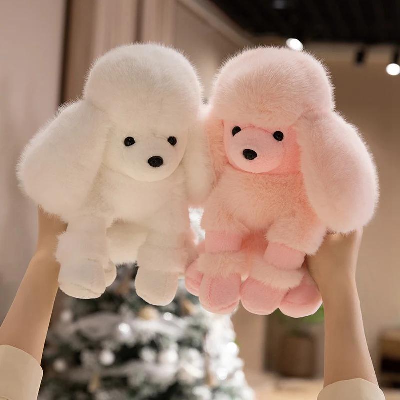 Lifelike Poodle Dog Plush Toys Soft Kawaii Puppy Dolls For Children Girlfriends Creative Dog Model Props Christmas Birthday Gift