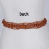 Ethnic Style Skirt Jeans with Hand-Woven Wood Ring Belt