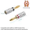 Banana Plugs 2 Pair/ 4 Pcs, 24K Gold Plated Dual Screws Jack Connectors for Amplifier, Speakers, Receiver