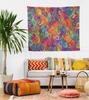 Colorful Abstract Tapestry Psychedelic Wall Hanging Rainbow Swirl Art Maximalist Boho Dorm Room Decor
