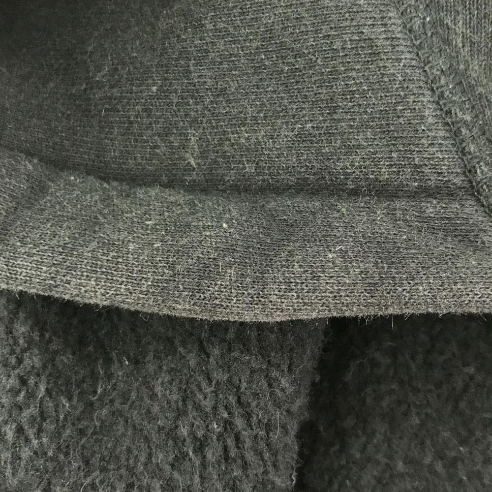 STUSSY Logo embroidery Long sleeve switching Parker S black Brushed Men's Used