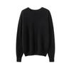 Women's 100% Pure Cashmere Round Neck Sweater - Seamless Long Sleeve Knit for Autumn/Winter