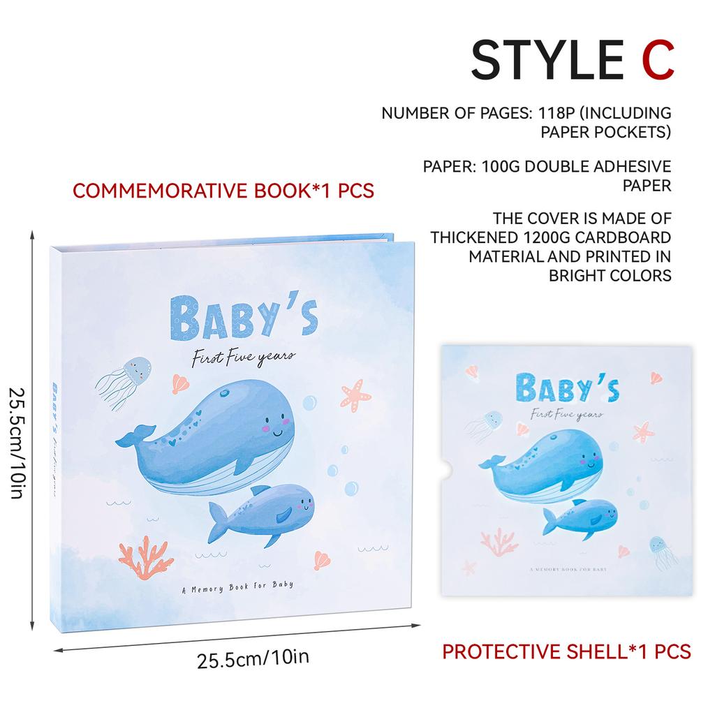 Baby Pregnancy Memory Book DIY Family Kids Record Growth Photo Album First Year Scrapbook Album Baby Memory Book For New Parents