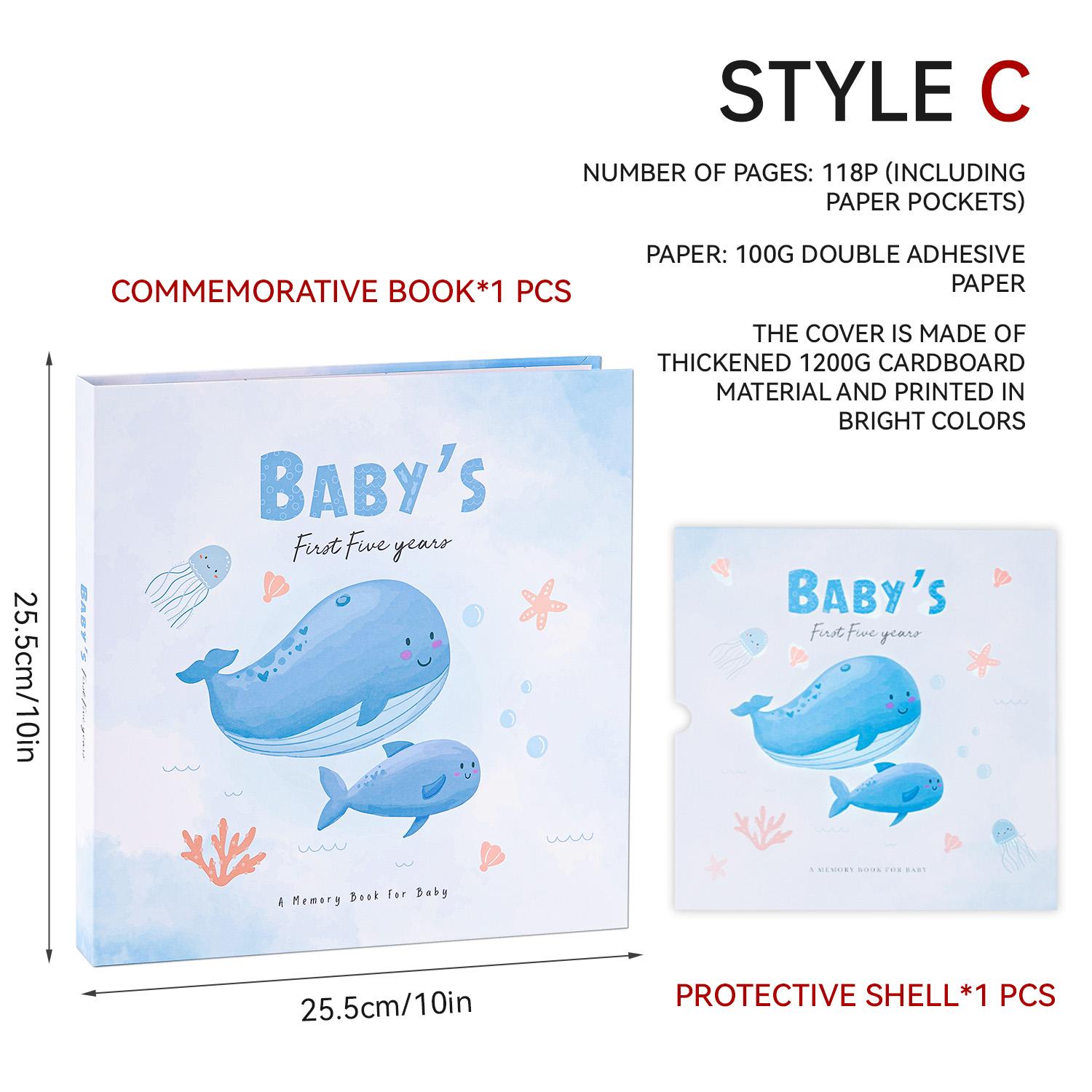 

Детская книга памяти о беременности Сделай сам Семейная книга записей о росте детей Фотоальбом Первый год Альбом для скрапбукинга Книга памяти для новоиспеченных родителей