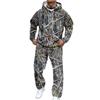 Men's Camouflage Hooded Sweatshirt And Sweatpants Casual Sports Suit