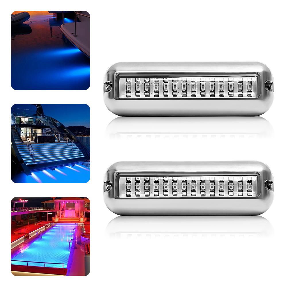 1-4Pcs 42LED Yacht Underwater Light Stainless Steel Marine Navigation Light IP68 Waterproof Marine Boat Lamp Yacht Accessories