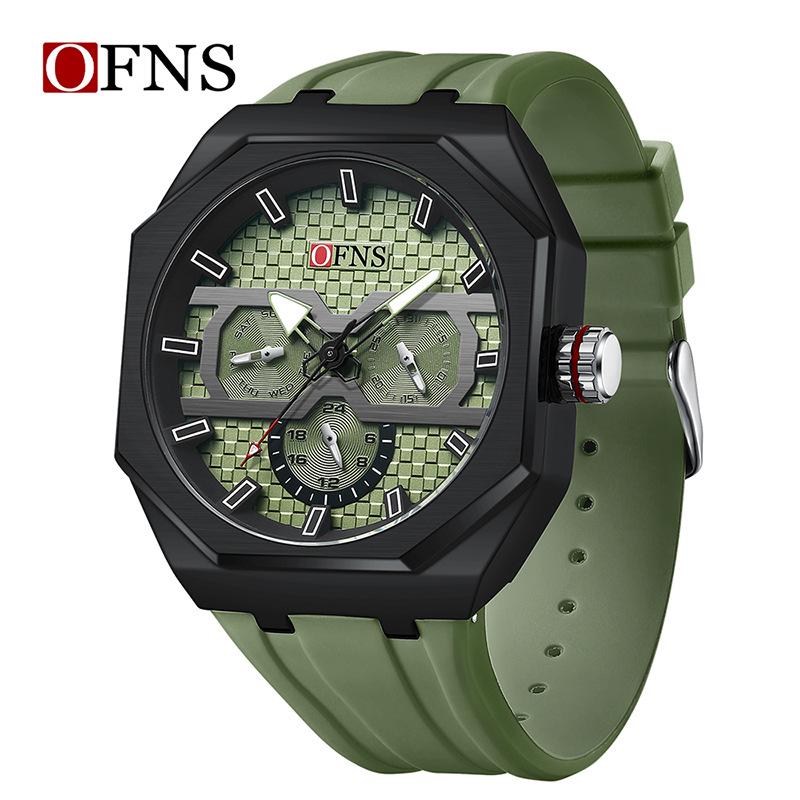 Oufanni Quartz Men s Sports & Business Waterproof Watch with Multi-Dial Design