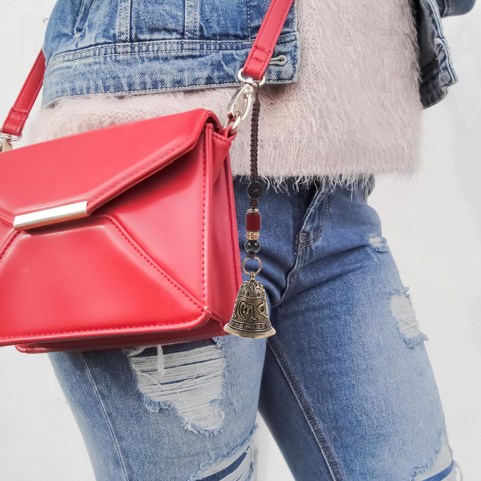 Vintage Retro Brass Bell Pendant DIY Keychain Small Brass Craft Pendant Bag Ornament DIY Decoration Home Decor other