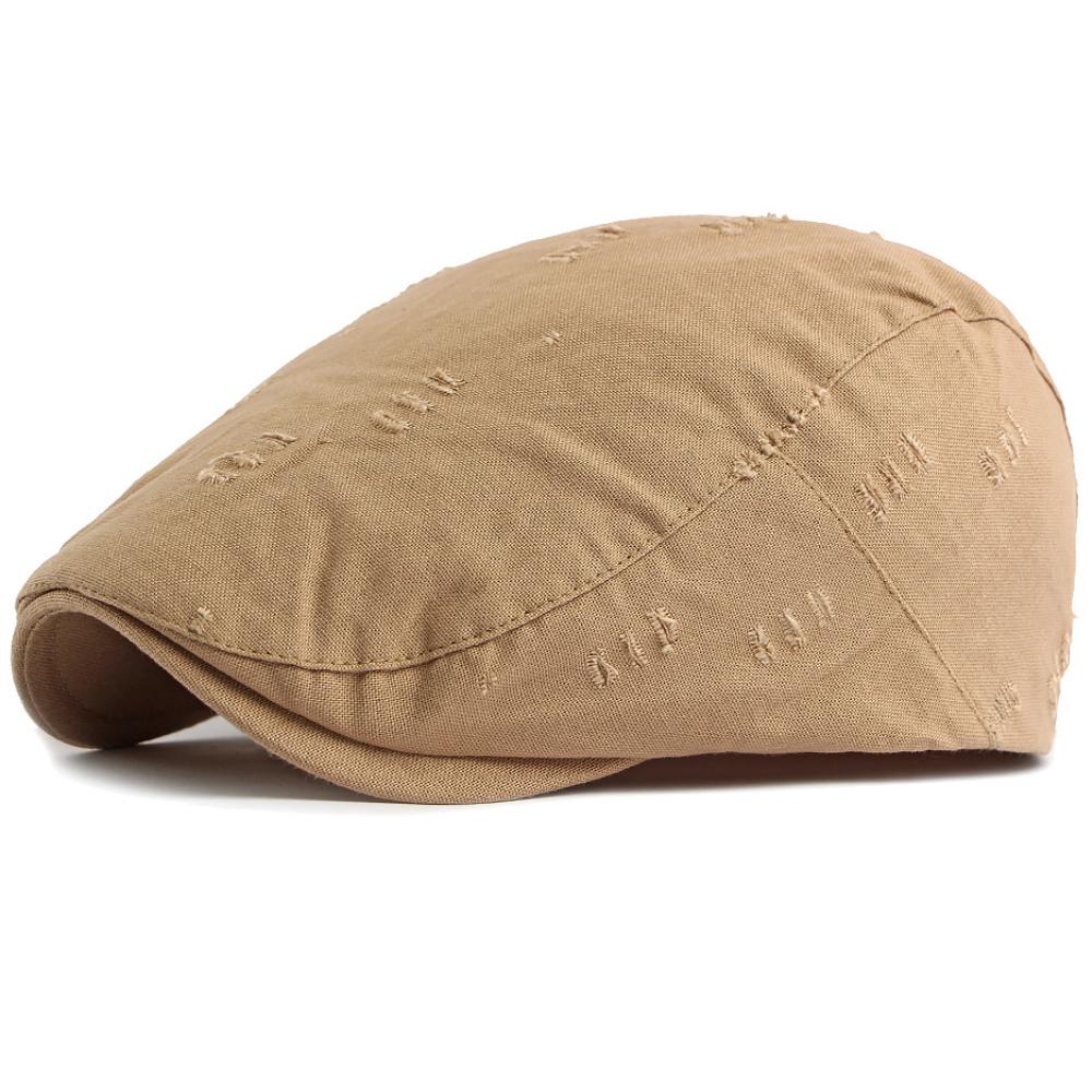 

HT5074 Mens Berets Women Artist Painter Shabby Beret Hat Male Female Adjustable Ivy Flat Cap Spring Summer Breathable Beret Cap 55-59cm Adjustable хаки