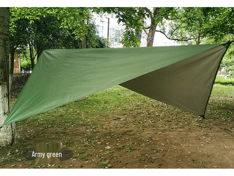 Camouflage Multifunctional Waterproof Sunshade Tent: Lightweight, Moisture-proof Awning & Beach Canopy Ground Sheet.