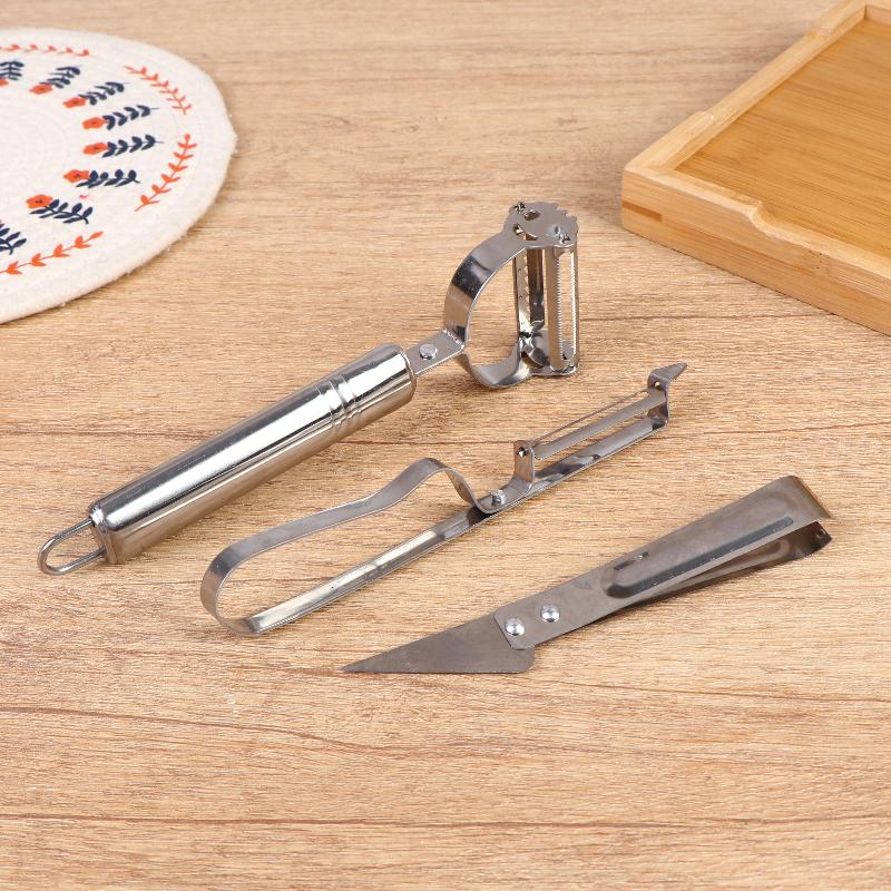 1/3Pcs Stainless Steel Vegetable Peeler Set Multifunctional Fruit Slicer Cutter Tools Potato Carrot Grater Julienne Peeler