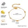 Dainty Bowknot Zircon Chain Bracelet for Women, Gold Plated Stainless Steel Thin Chain Charm Bracelet, Trendy Jewelry Party Gift