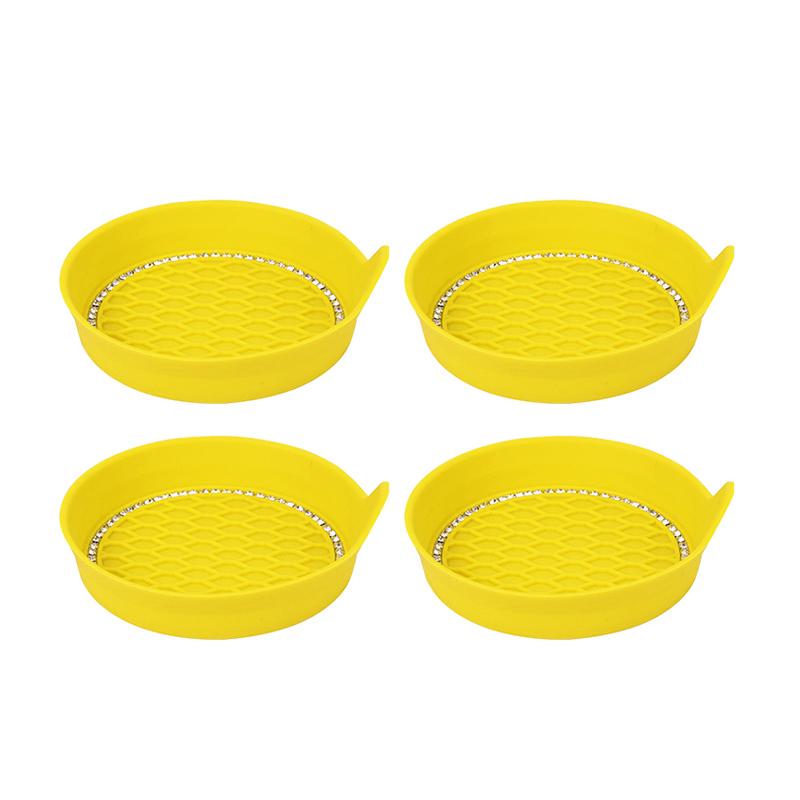 

4 шт. Алмазный автомобильный подстаканник, вставка, подставка для чашки с водой, бутылка для напитка, противоскользящий коврик, моющийся силиконовый коврик, автомобильные аксессуары 10