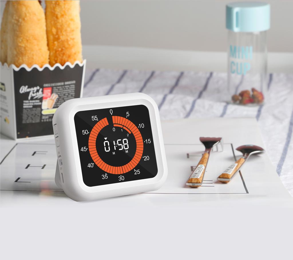 Fashion Visual Timer Rechargeable Kitchen Timer Manual Countdown Mechanical Cooking Shower Study Stopwatch Timer