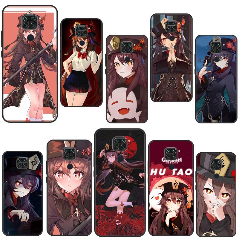 Hu Tao Genshin Impact Case For Xiaomi Redmi Note 11 10 9 8 12 Pro Plus 12S 11S 10S Cover For Redmi 12C 10C 10A 9C