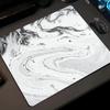 Monochrome Marble Texture Small Mouse Pad 45X50 50X50 Laptop Mousepad Keyboard Mat Desk Protector Fluid E-sports Gaming Pads