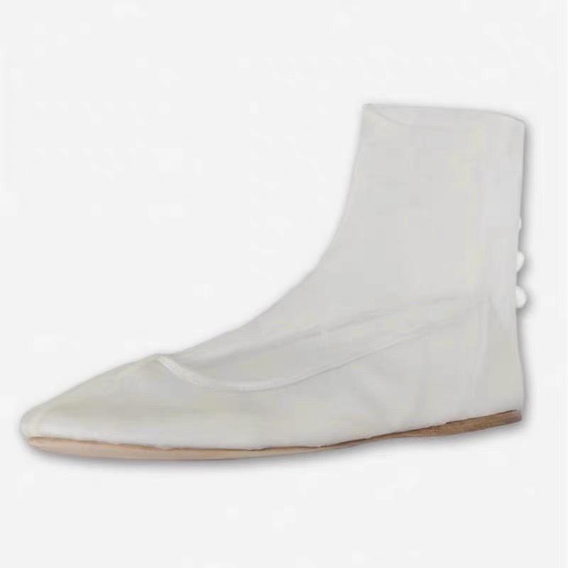 Balerini Plasa Designer Cu Pantofi Femei Botine Noi În 2024 Vară Primăvară Vârf Rotund Damă Cizme Scurte Încălțăminte Femei