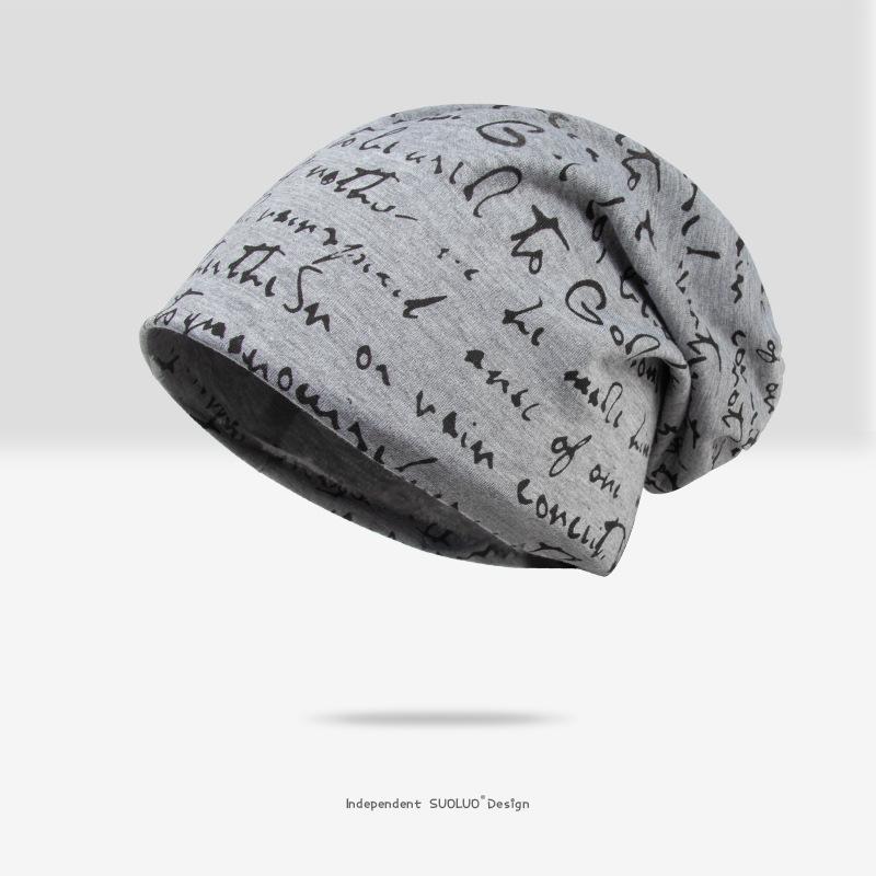 Spring and Autumn Thin Solid Color Stacked Confinement Hat Women's Big Head Circumference Knitted Pullover Cold Hat Couple Casual Versatile Tide