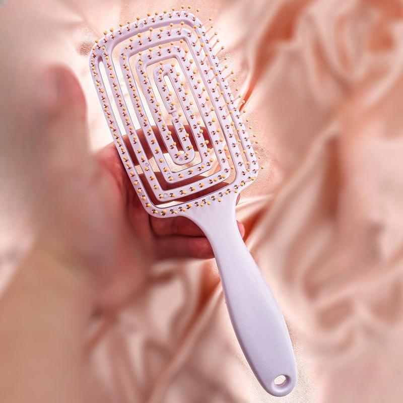 Back-shaped Mosquito Coil TT Comb Hair Styling Set, Straight Hair, Eight-claw Ribs Comb, Hollow Massage Comb