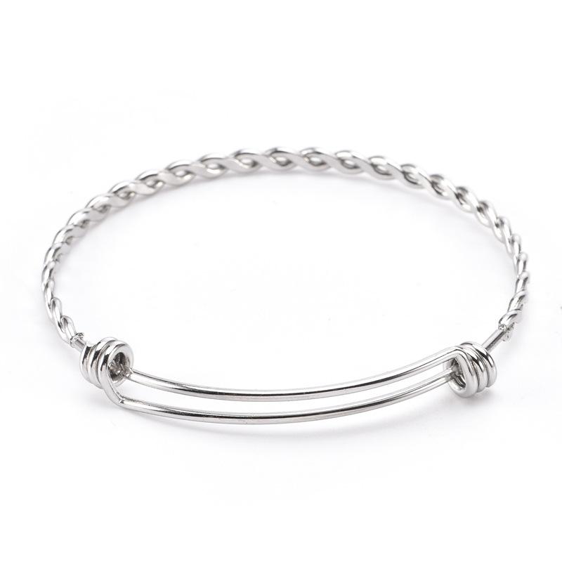 

Европейский и американский плоский поворотный браслет Push-Pull, гибкий и регулируемый браслет из титановой стали своими руками