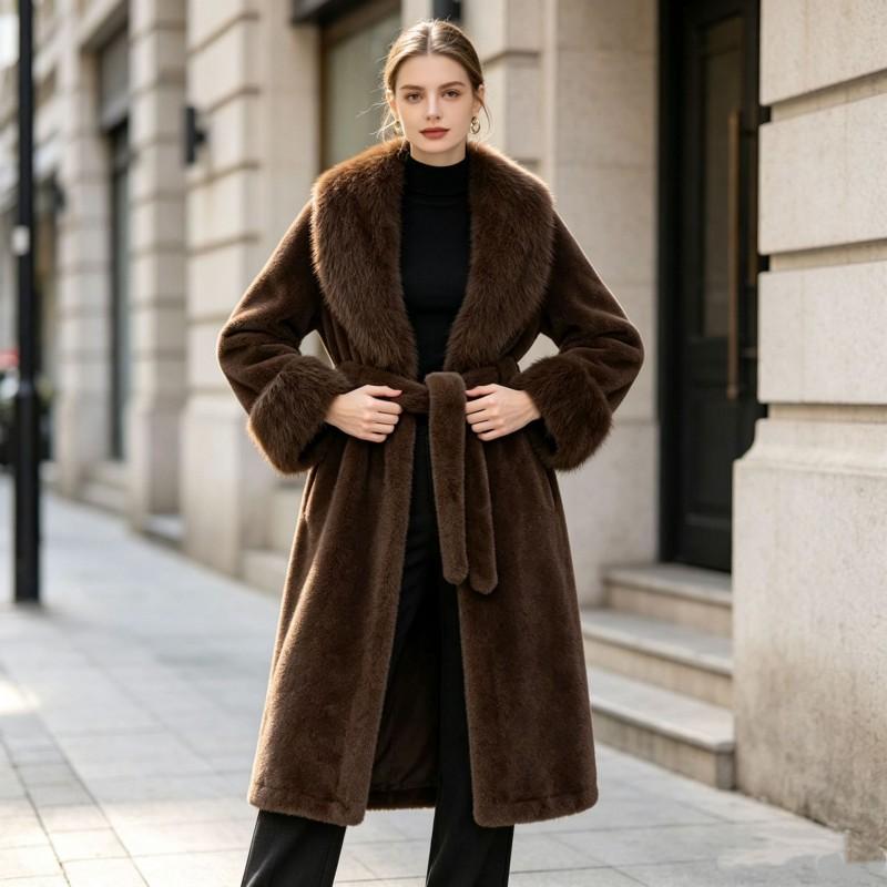 Womens Long Winter Coat With Faux