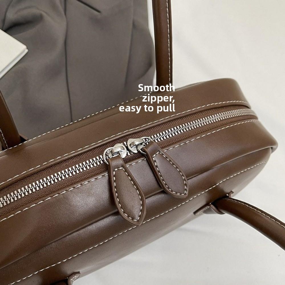 Korean Ins Style PU Hobo Bag Large Capacity Underarm Bag Vintage Women PU Shoulder Bag  Travel