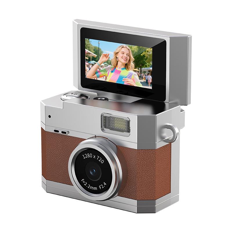 Retro CCD HD Thumb Flip Mini Digital Camera for Kids