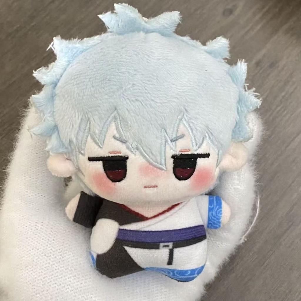 Original Gintama Sakata Gintoki 10Cm Plush Doll Pendant Anime Peripheral Soft Cosplay Stuffed Keychain Decor Toy Birthday Gifts
