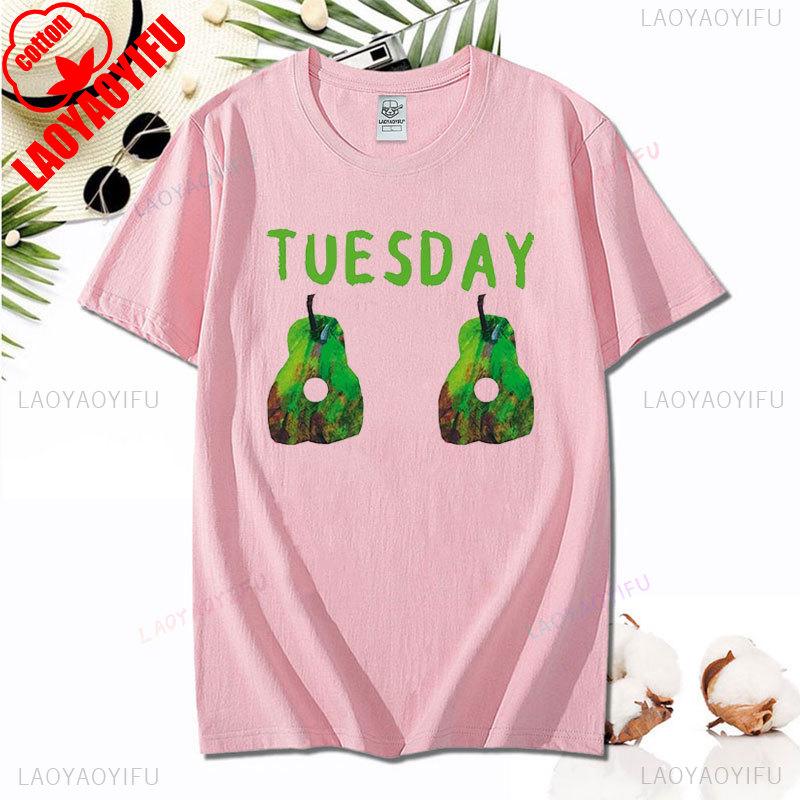 Tričko Unisex Hladová housenka Vtipné Tričko s potiskem pro milovníky knih Hladová housenka Ovoce Tričko Topy