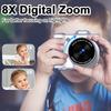Compact Digital Photography Camera 8X Zoom Vlog Video Recorder 180° Flip 2.4 Inch Screen Childrens Camera  for Girls Boys