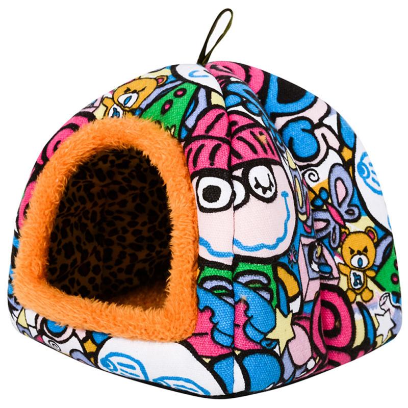 

Тканевое маленькое гнездо для домашних животных для шиншиллы, хомяка, ежа, морской свинки, гнездо для домашних животных Cartoon strawberry nest