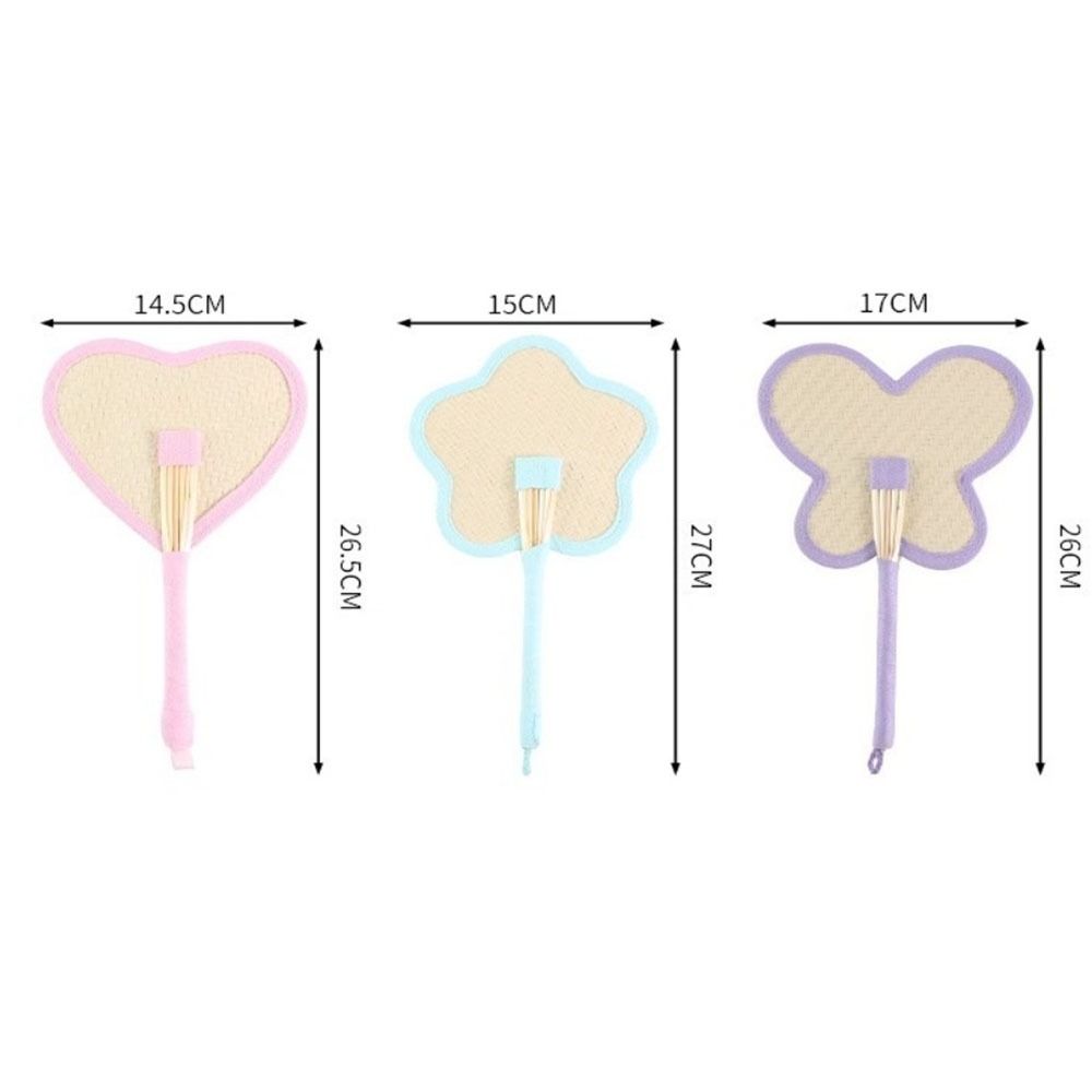 Lightweight Weaving Hand Fan with Colorful Edging Cooling Fan Natural Handmade Raffia Fans  Summer