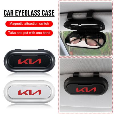 Car Sun Visor Glasses Storage Box Holder Organizer For Rio Sportage R K3 K4 K5 Ceed Sorento Cerato Soul
