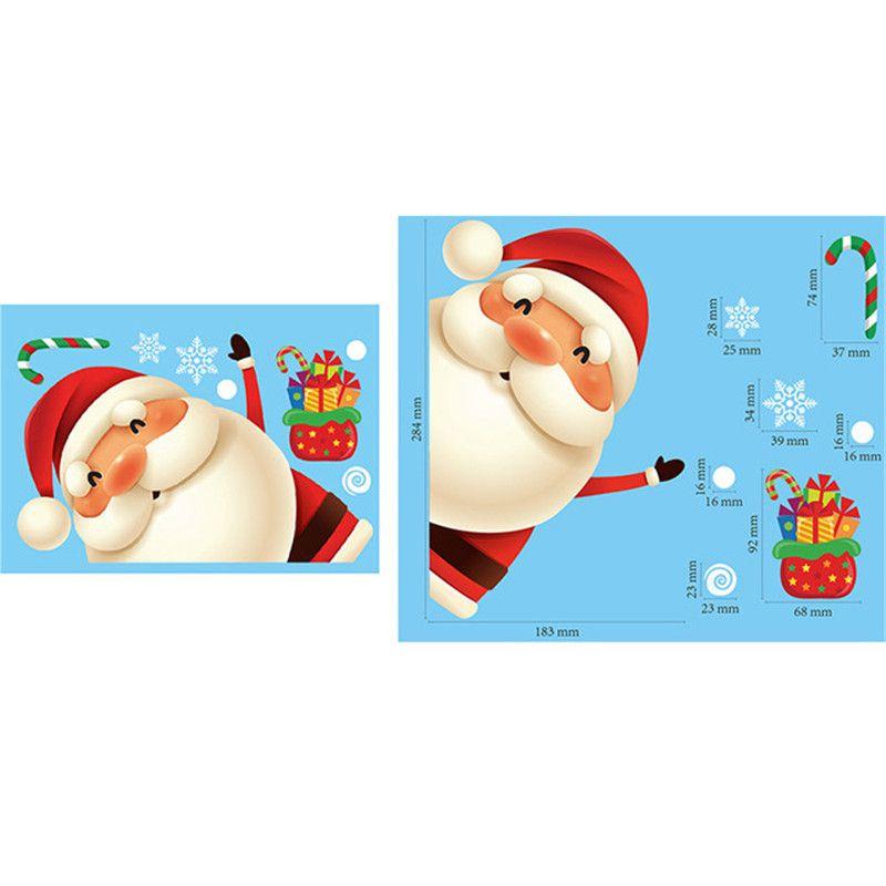 Window Christmas Merry Glass Stickers Decal New Year Kids Home Room Decoration