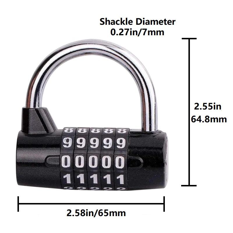 OEM Custom 5 Digit Combination Padlock Zinc Alloy Industrial Grade Weatherproof Lock for Commercial Application