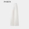 PORTS Women's Spring/Summer Double-Breasted Wide-Leg Pants