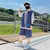 Boys' Summer Set, Children's Fashion Short Sleeved Shorts, Sports Set