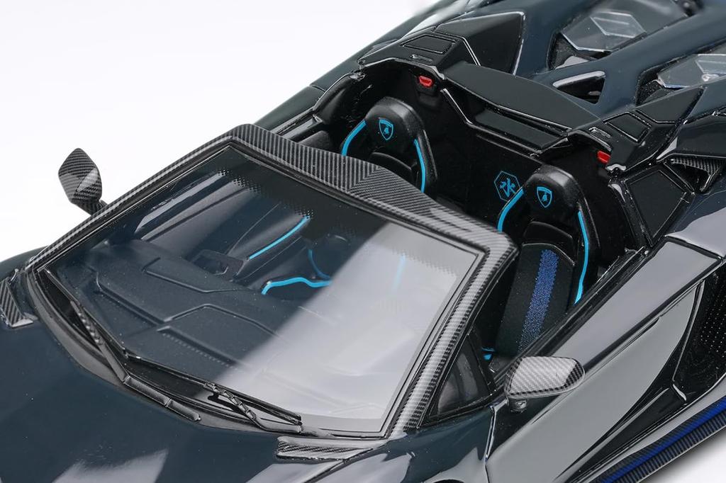 EIDOLON Scale Lamborghini Aventador S Roadster 50th Anniversary Japan 2018 Blue Gradient Finished Model EM767A 1/43 Renaissance/Black