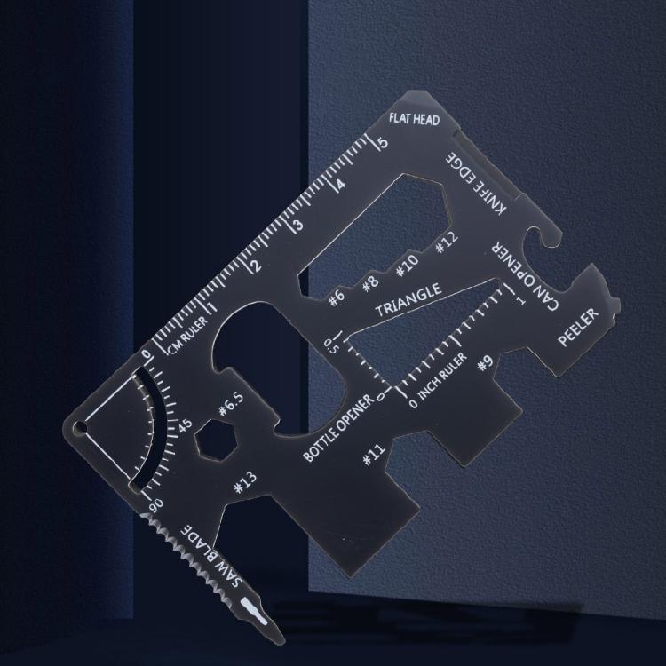 15 in 1 Survival Combination Tool Card Stainless Steel Survival Pocket Tool