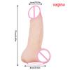 2 In 1 Realistic Pussy with Real Big Penis Enlarger Sleeve Vagina Anus Masturbation Sex Toys for Men Women Adult Erotic Supplies